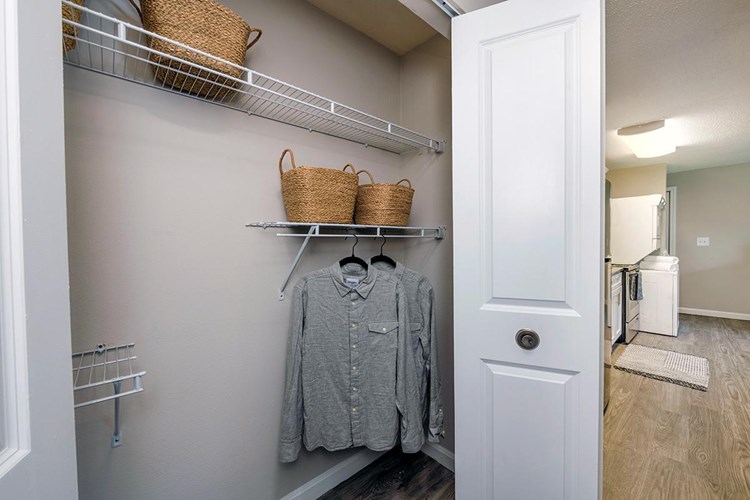 You'll love our spacious closets with built-in organizers.