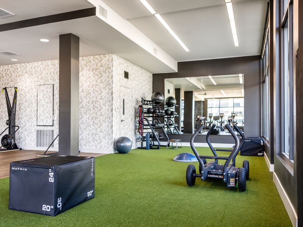 Phase I fitness center with strength equipment