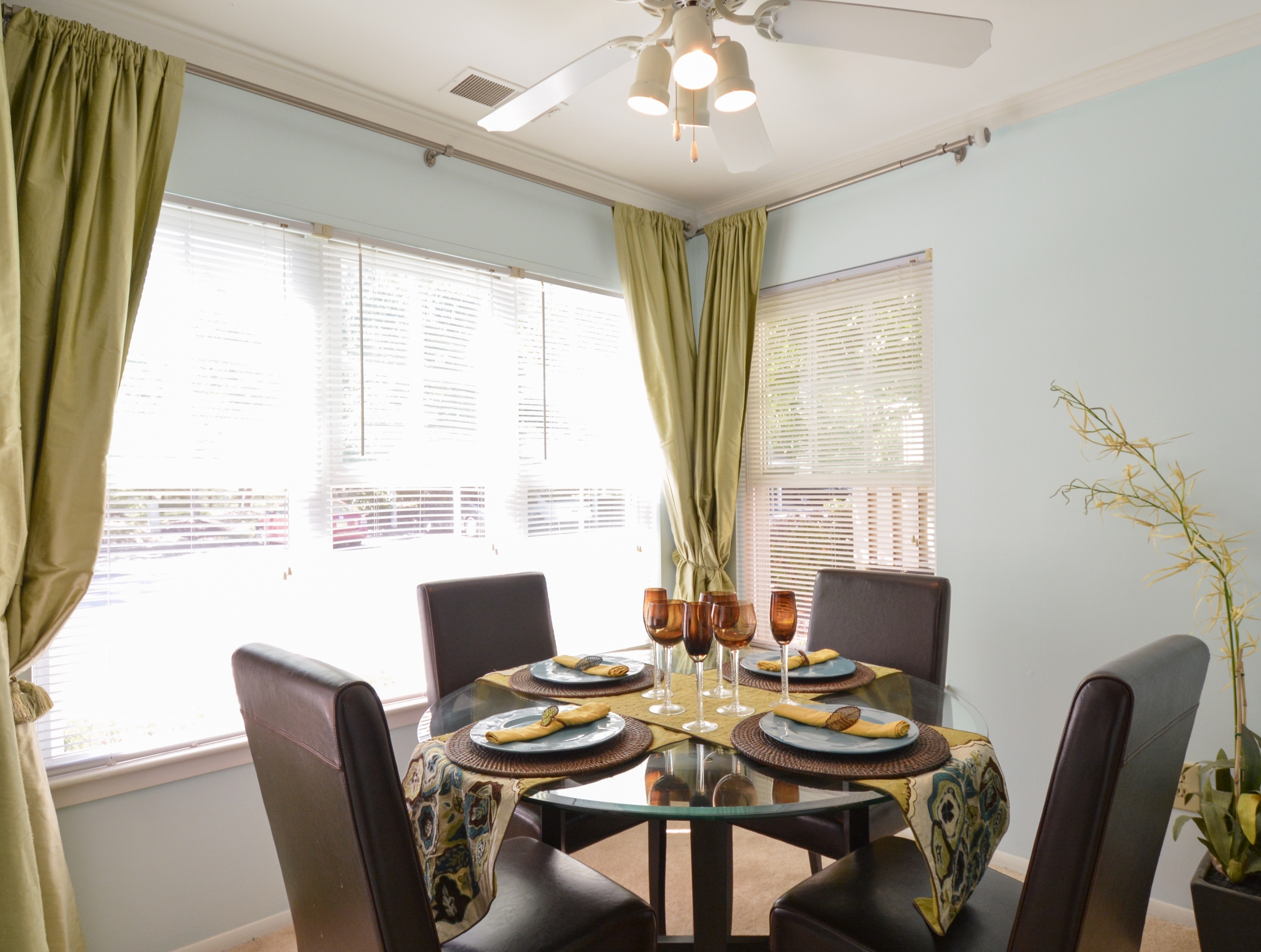 Sample furnished Dining room at Spring House