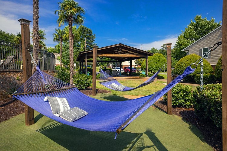 Lay back and relax in one of our hammocks.