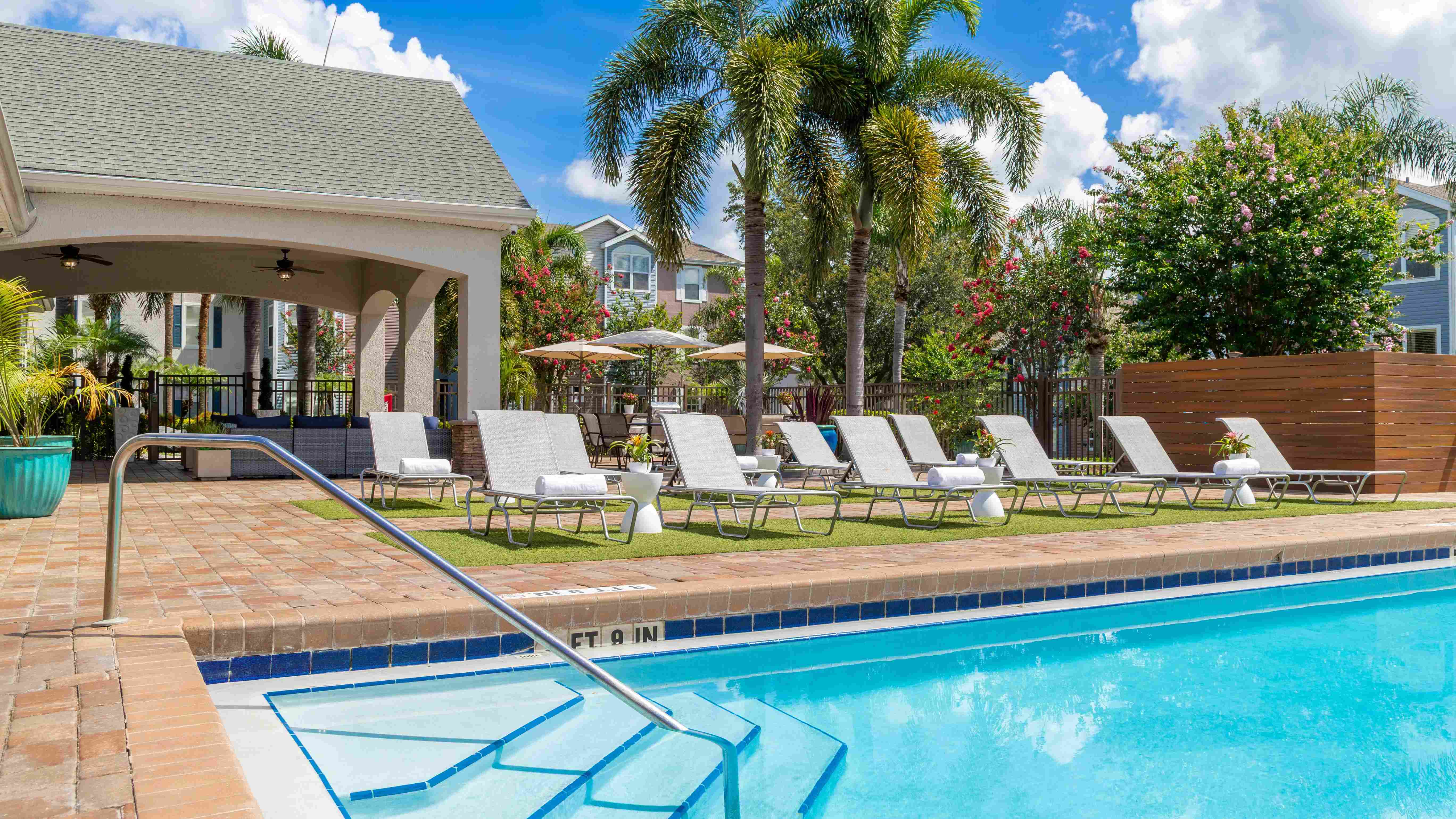 Whether you're soaking in rays or cooling off in the cabana, our pool area has your comfort covered.