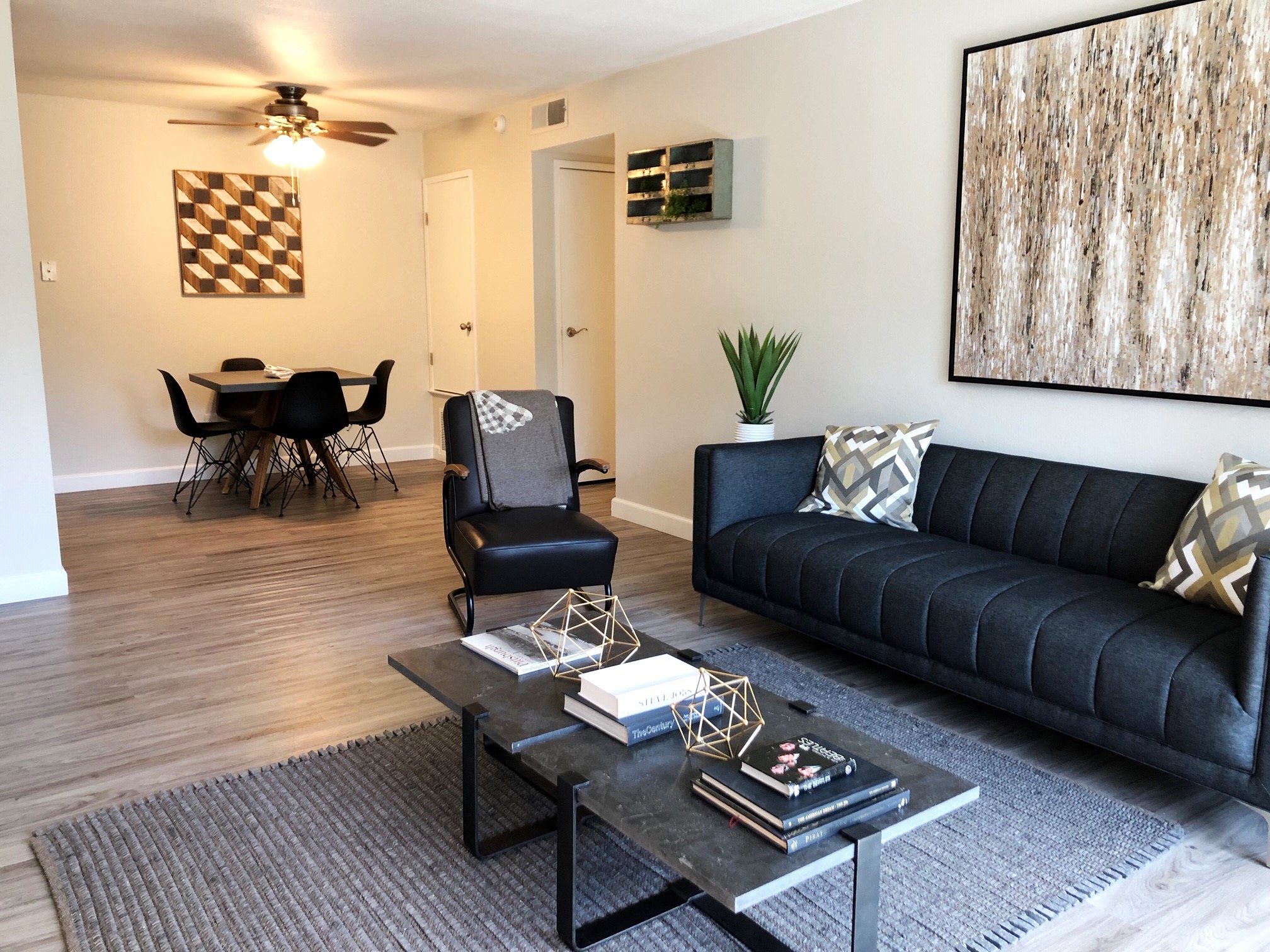 98Hundred Apartments Model Living Room and Dining Room