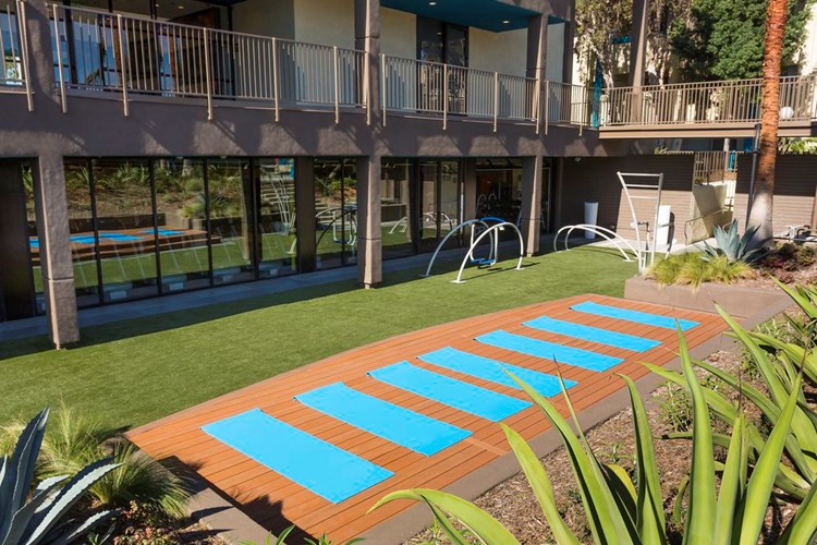 Outdoor Fitness Space with Yoga Area