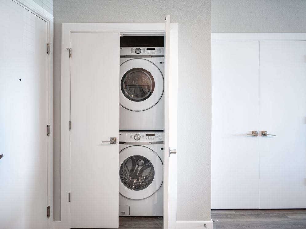 Stacking, full-sized washer and dryer
