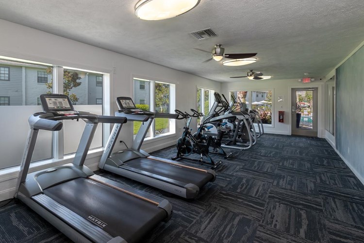 Get in your workout any time of day in our 24-hour fitness center.