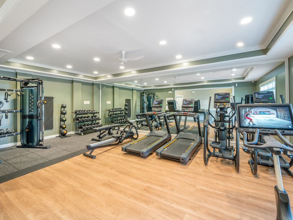 Fitness center with strength and cardio equipment