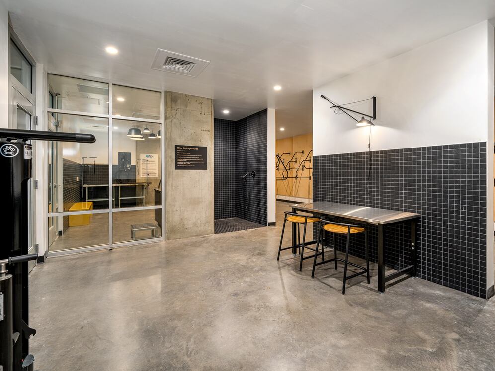 Bike storage and repair room