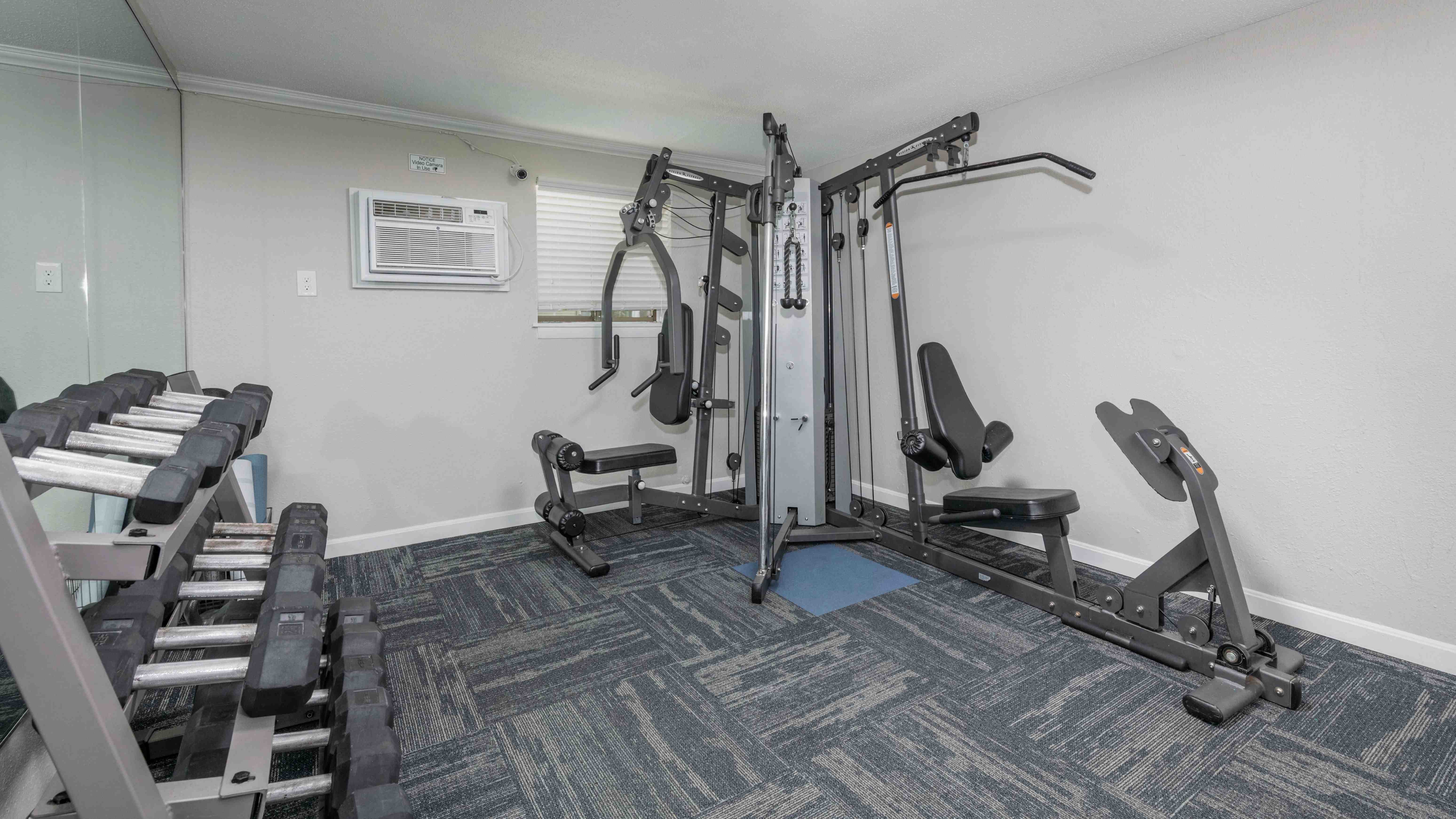 Unleash your strength and train your stamina in our fitness center, complete with weight machines, free weights, and cardio equipment to support your full-body workouts.