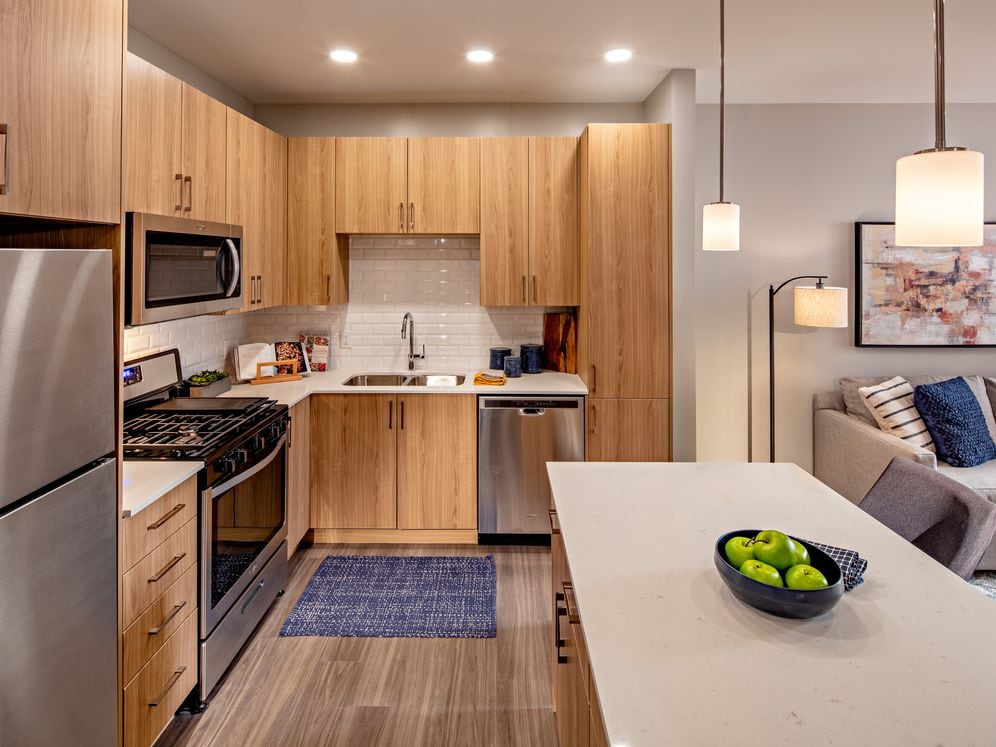 Kitchen and living area