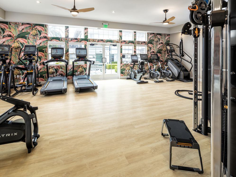 Fitness center with cardio equipment