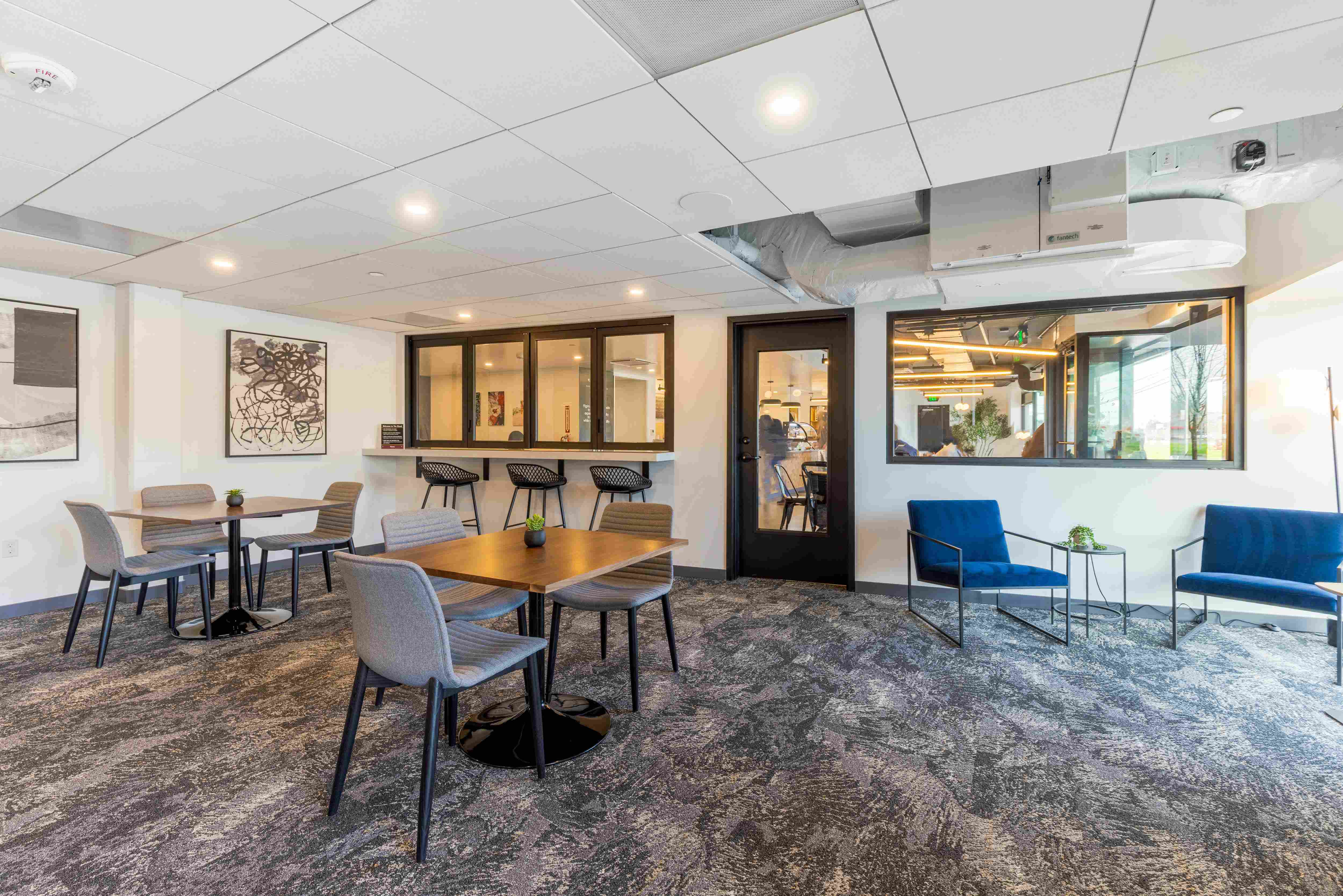The Blend, Wi-Fi Lounge is adjacent to Pilgrim Coffeehouse located inside Geo.