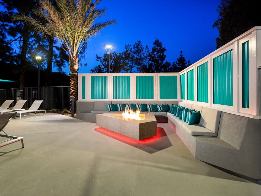 South Clubhouse sundeck with fire pit and lounge