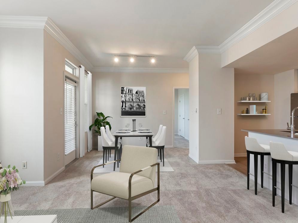 Finish Package II living and dining areas