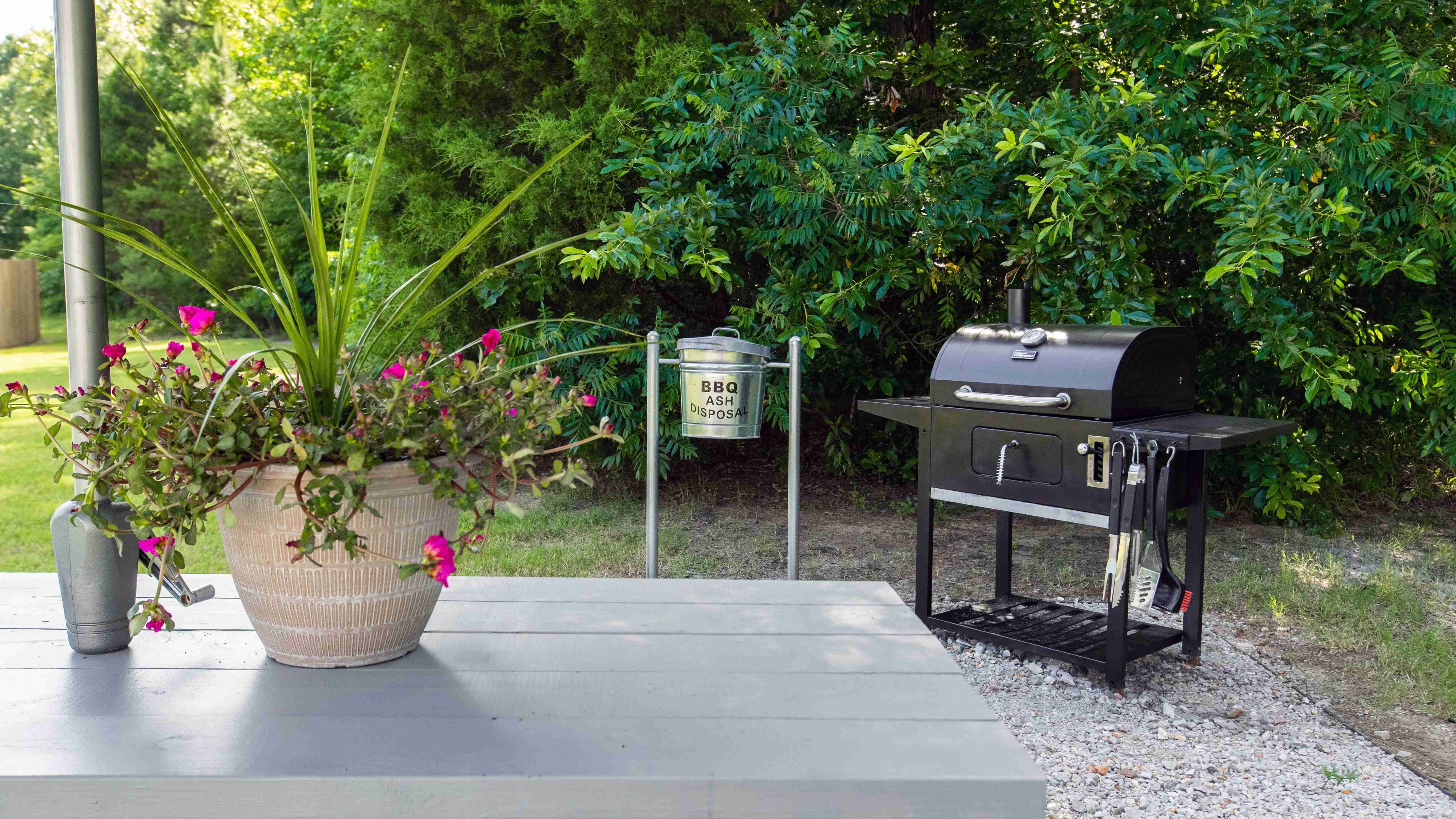 Our picnic area is equipped with a charcoal grill for joyful cookouts with friends and family. 