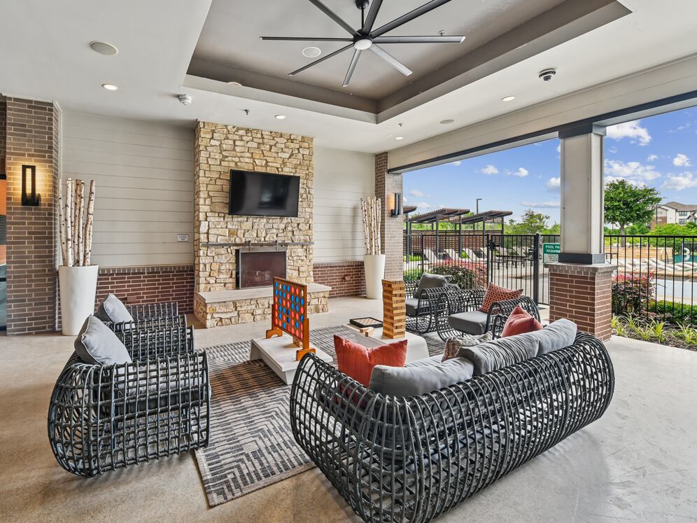 Outdoor lounge with games