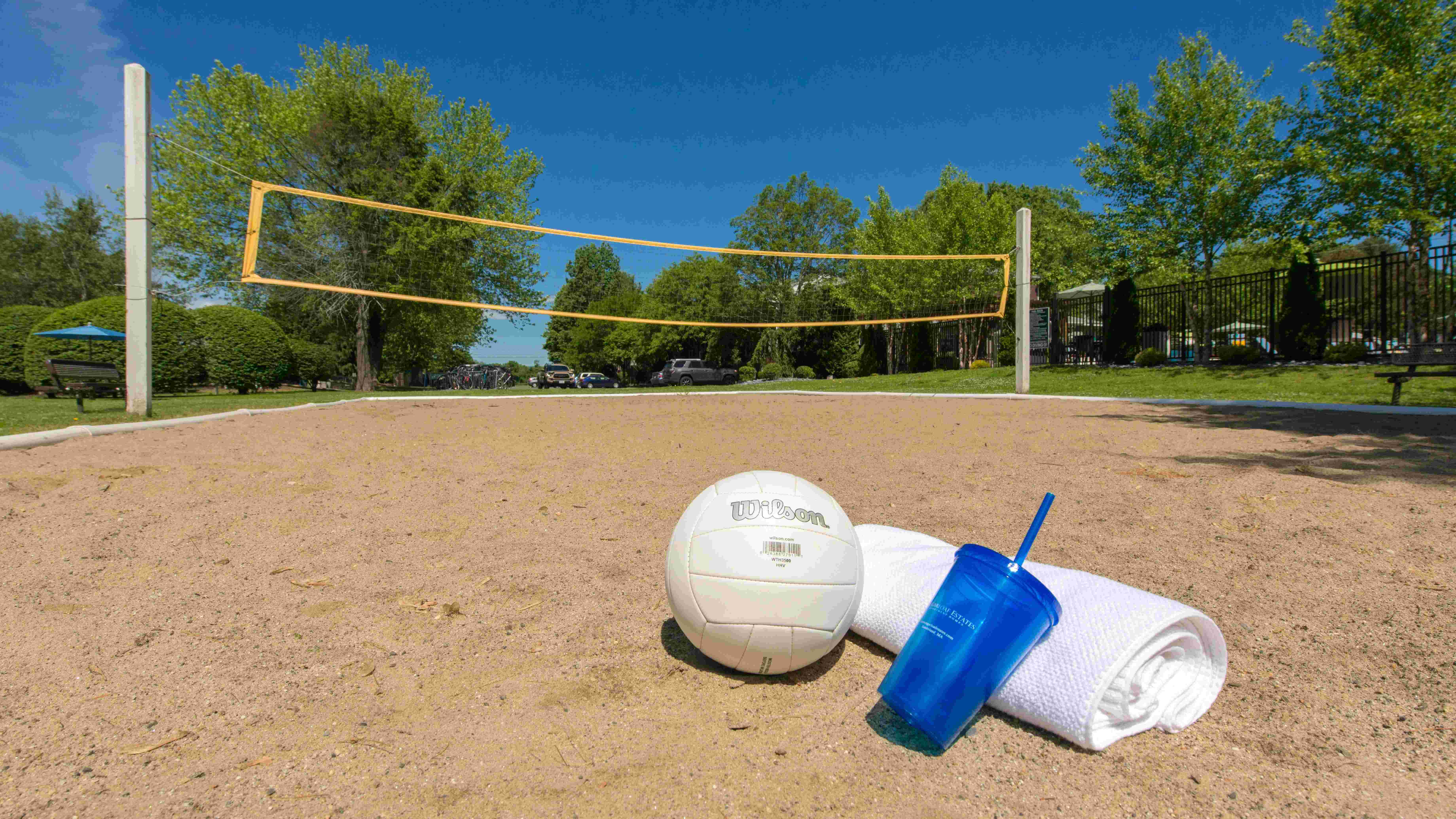 Dig into fun on our sandy volleyball court, a sun-soaked playground for all.