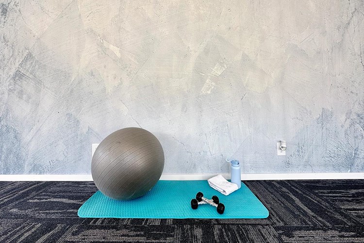 Our 24-hour fitness center also features a yoga studio.