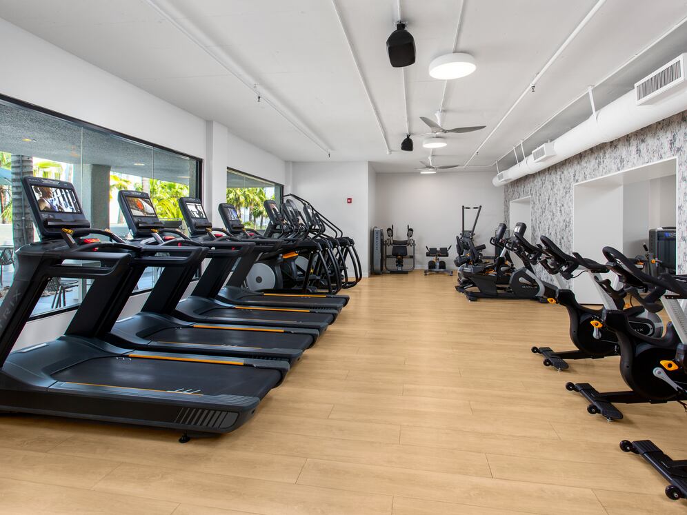 Fitness center with cardio equipment