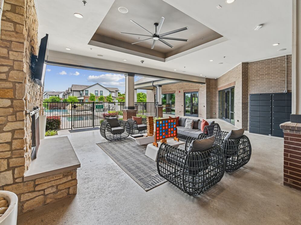 Outdoor lounge with games