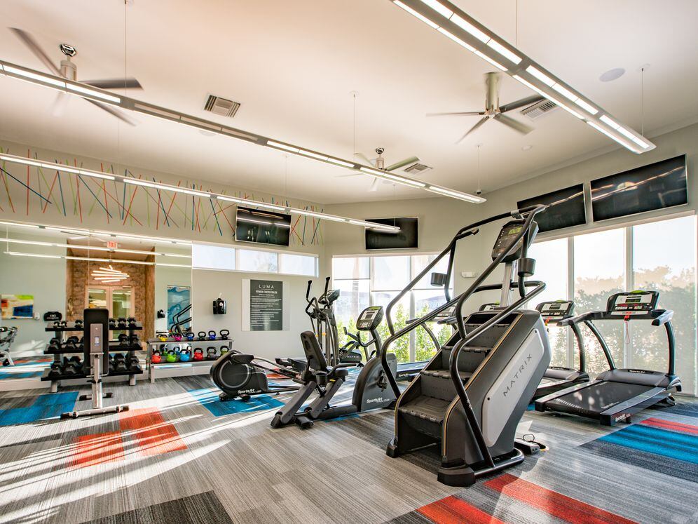 State-of-the-art fitness center with cardio and strength equipment