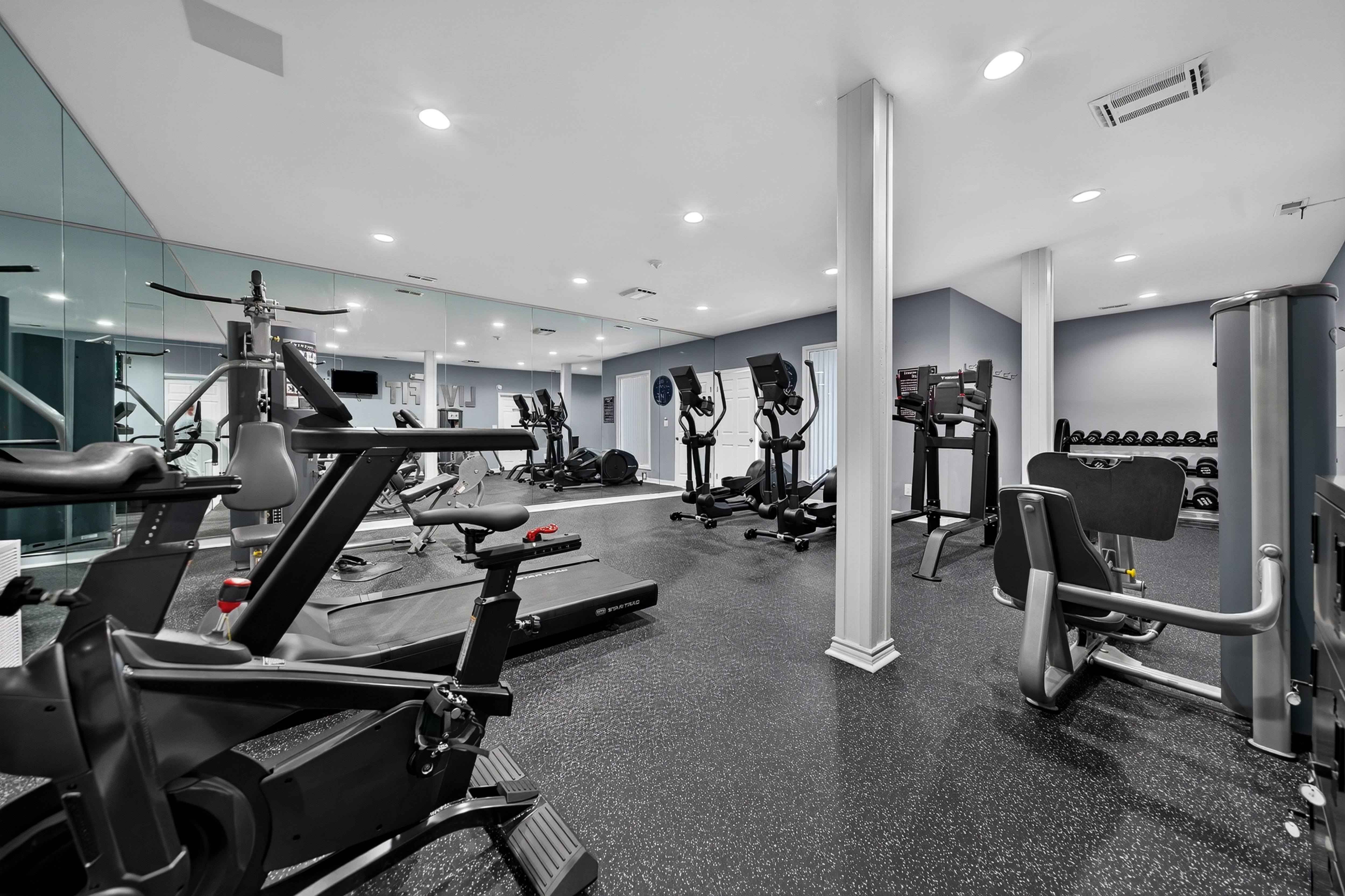 Updated 24-hour fitness and wellness center at Westwood Village Apartments in Westland, MI.