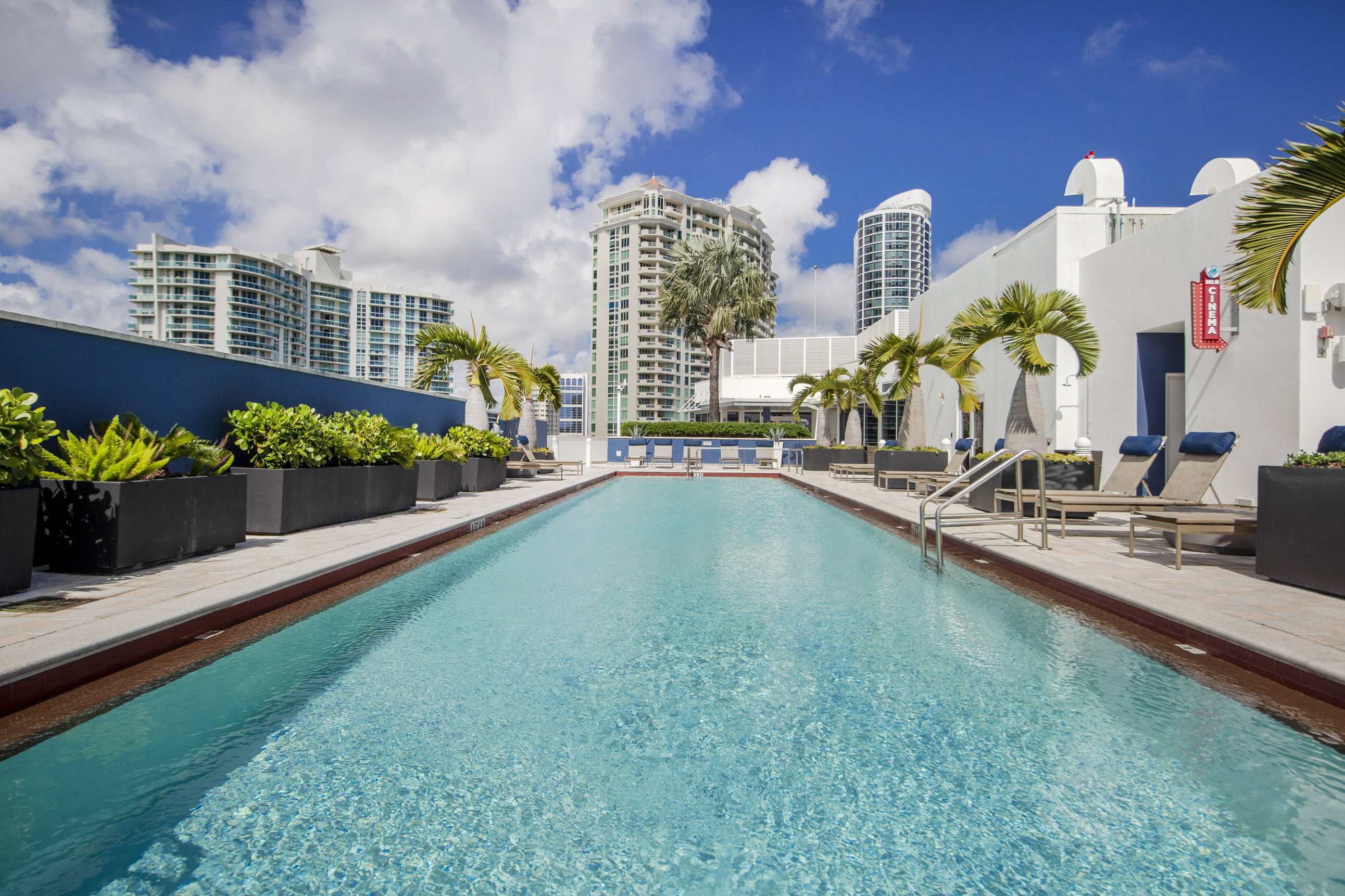 High Rise luxury rental apartments overlooking the New River in Fort Lauderdale, Florida near Las Olas Blvd.