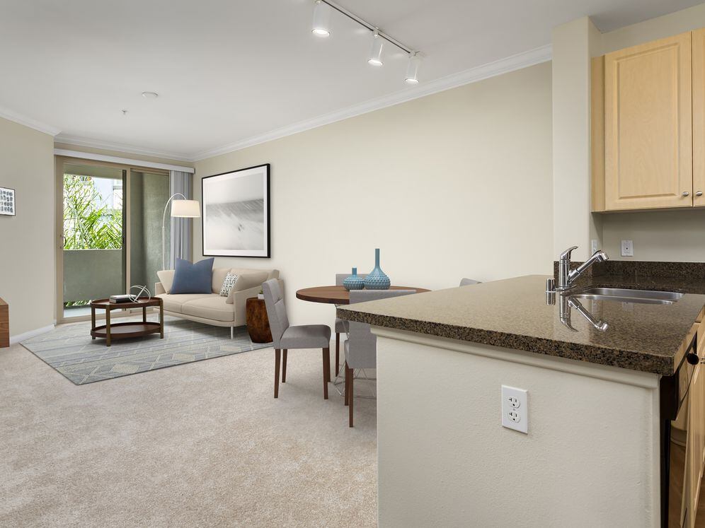 Classic Package I kitchen, living, and dining areas