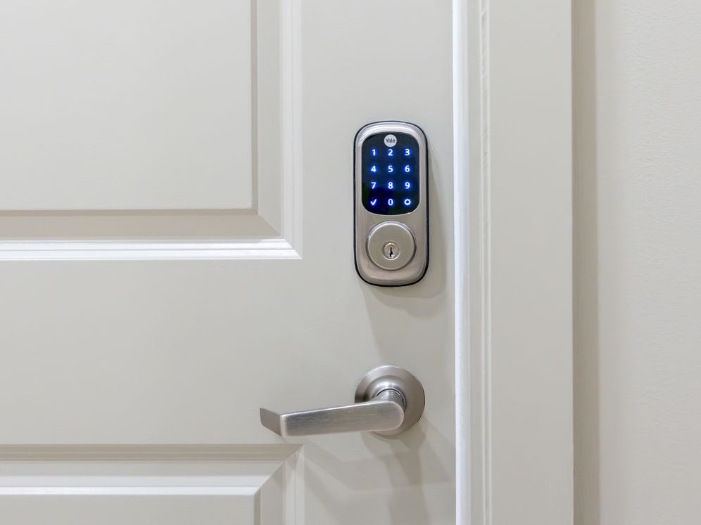 Yale electronic lock on all apartment homes