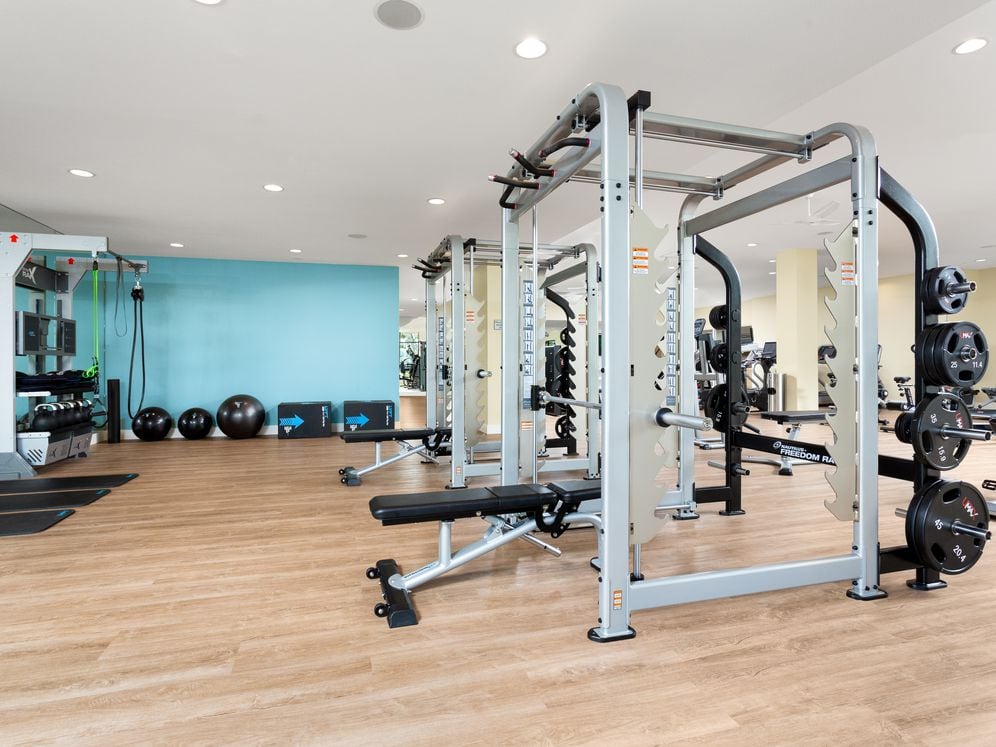 Expanded fitness center with new equipment