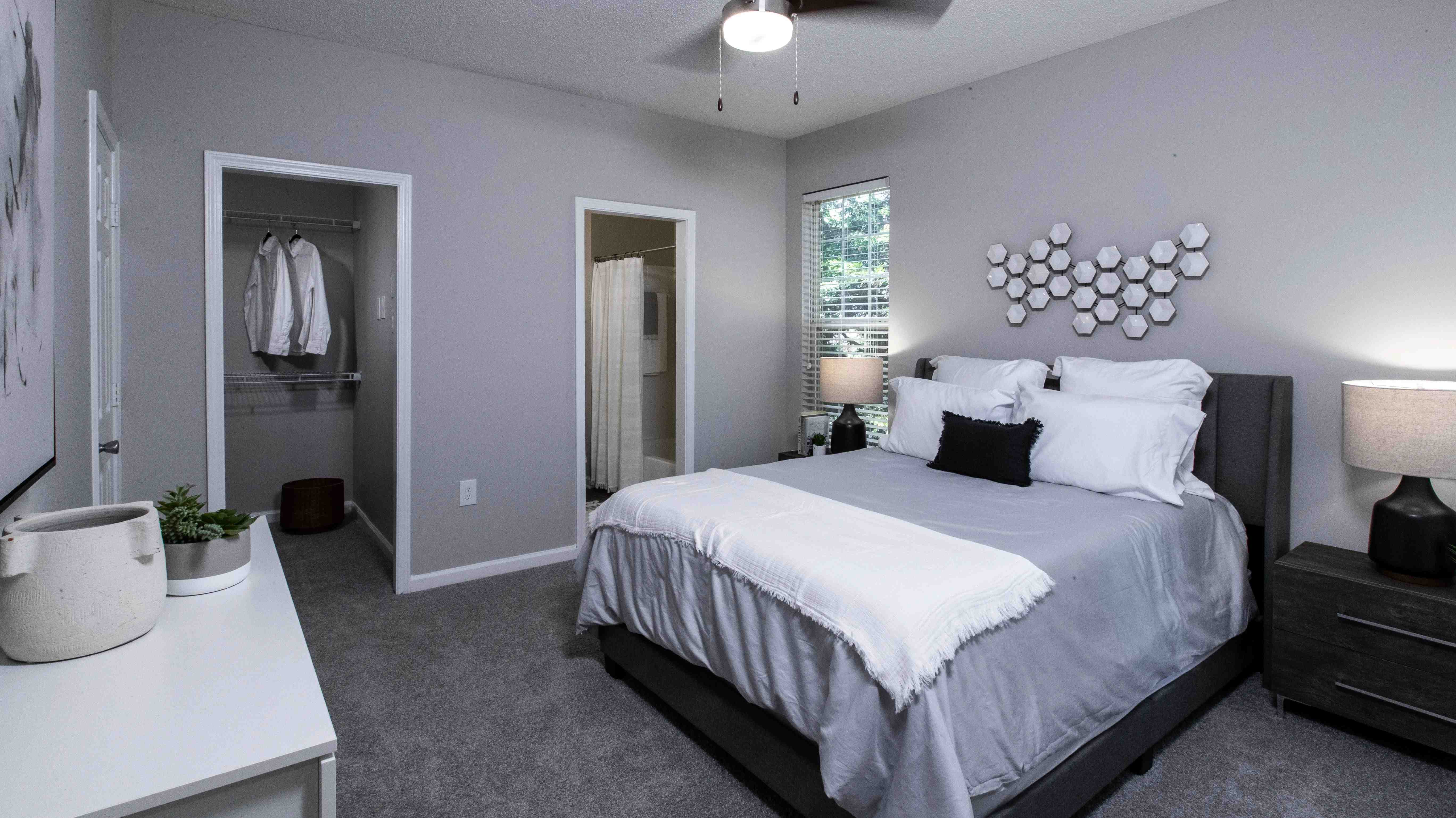 Luxuriate in regal comforts offered in the master suite complete with walk-in closet, ensuite bathroom, and bonus linen closet.