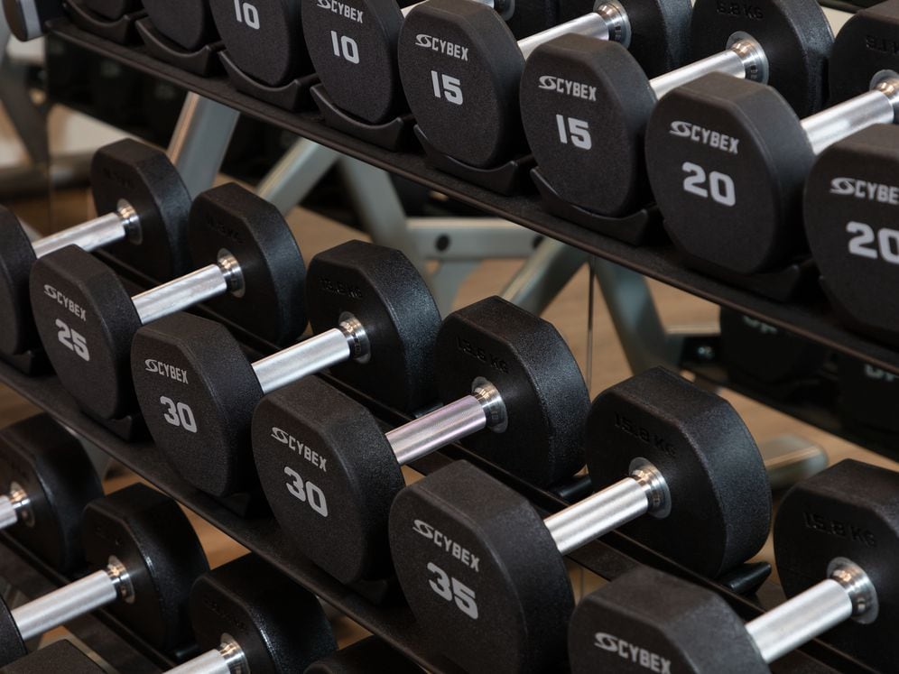 State-of-the-art fitness center with free weights