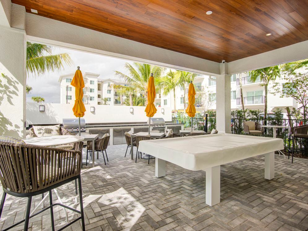 East Phase outdoor lounge with grills