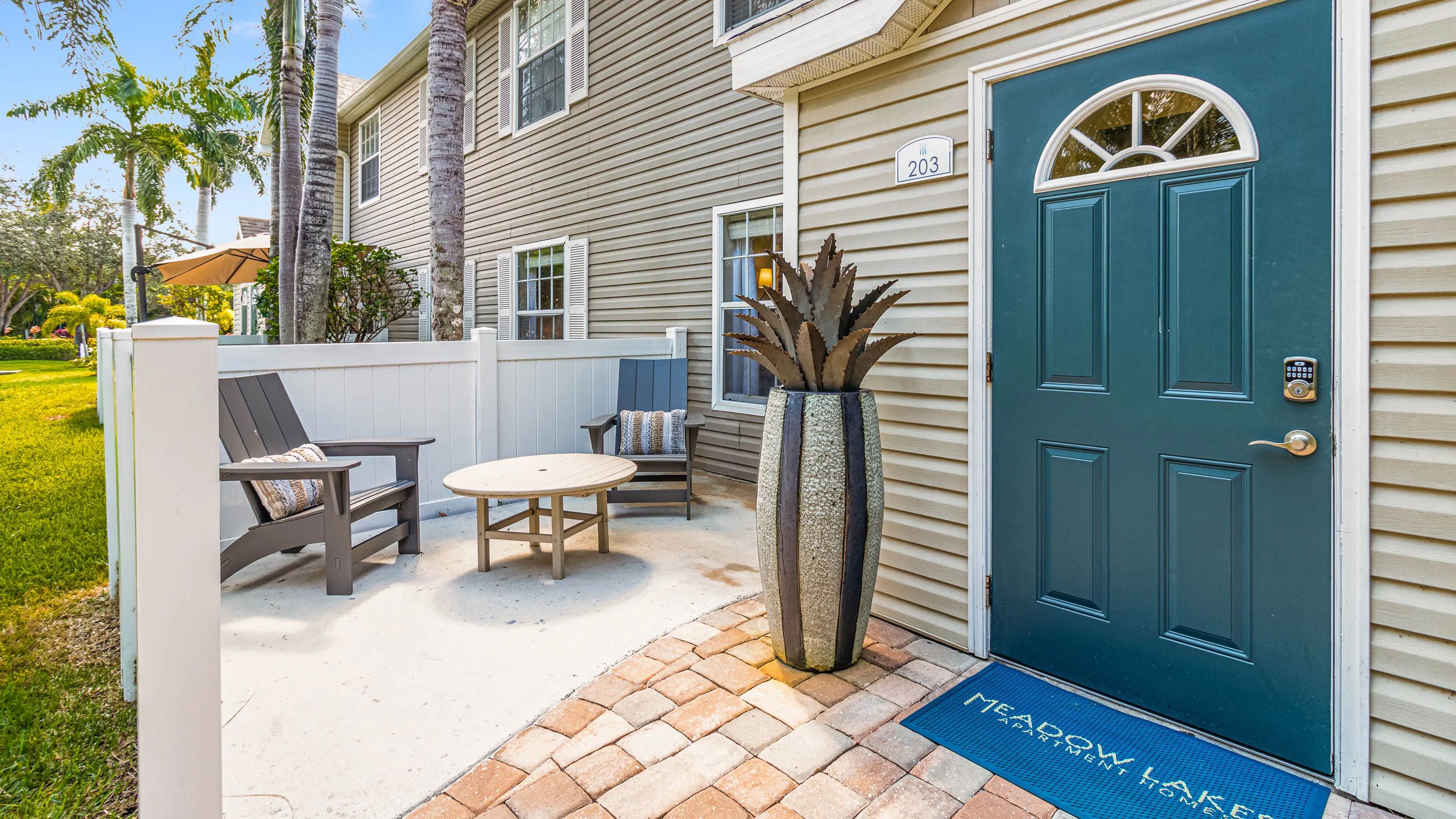 Relax on your private patio for a breath of fresh air and secluded relaxation. 