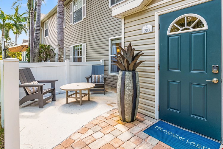 Relax on your private patio for a breath of fresh air and secluded relaxation.