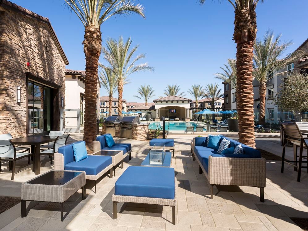 Outdoor Grilling Areas with Fireplace and Lounge Seating