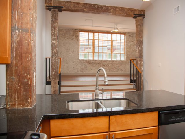 Exposed Brick Walls and Original Wood Beams