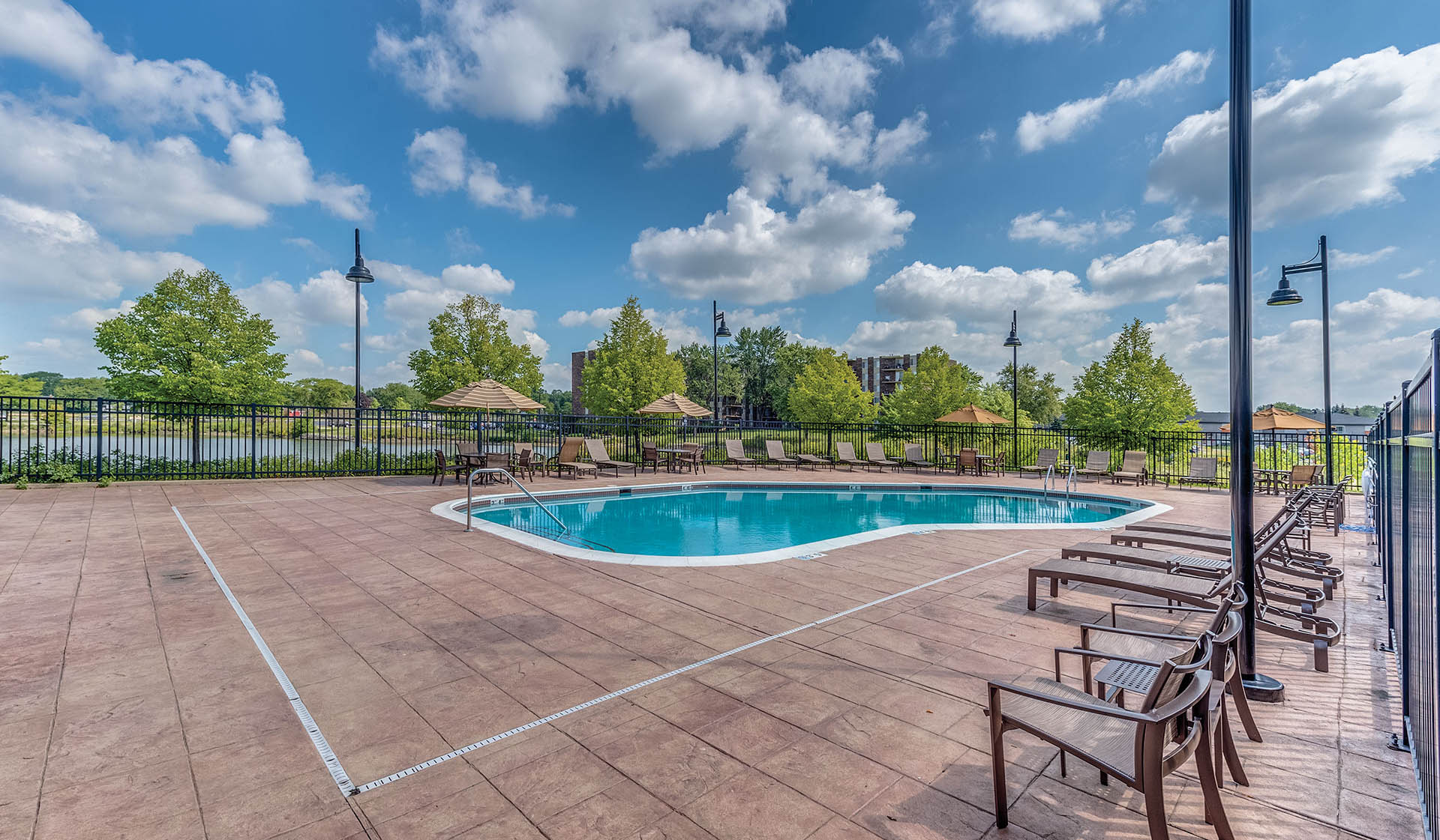Take a dip or lay poolside on our fully-furnished sundeck