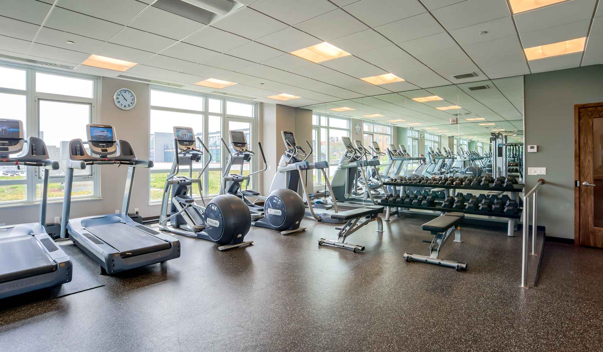 Enjoy your workout in the updated fitness center