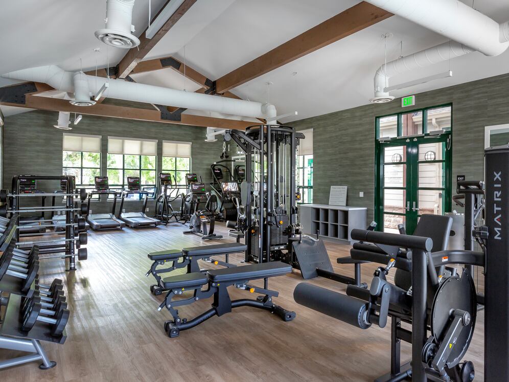 Fitness center with strength and cardio equipment