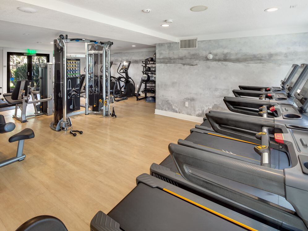 Fitness center with strength and cardio equipment