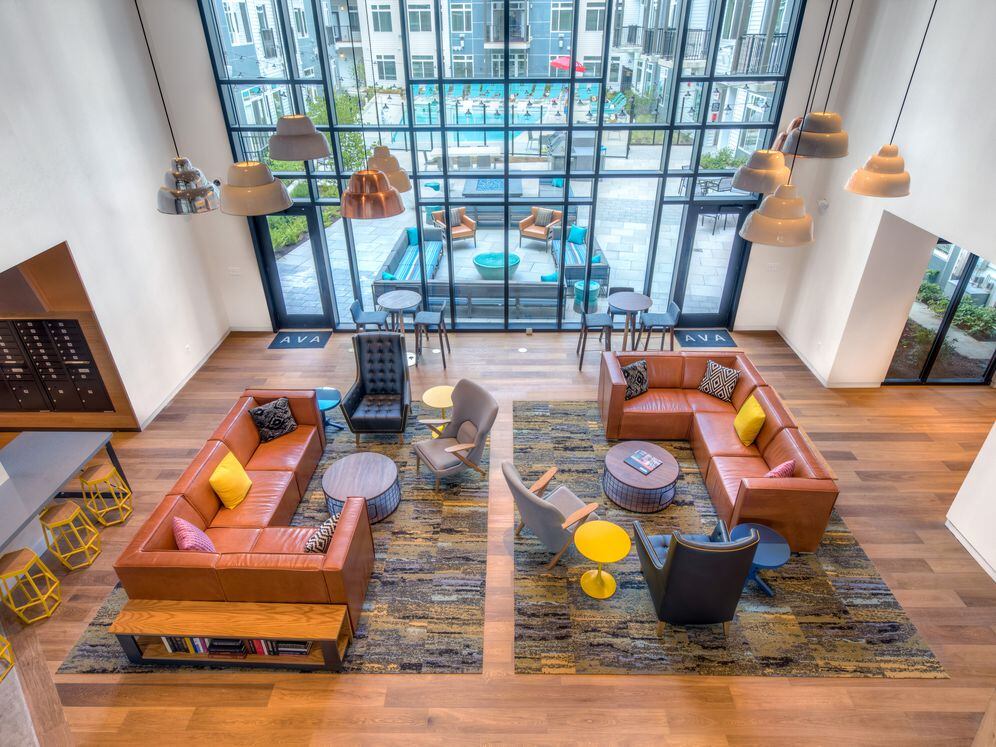 Lobby loft with common area seating