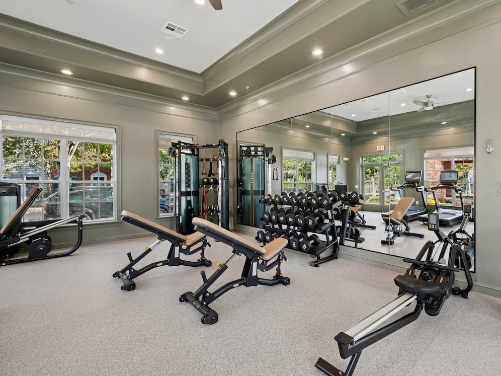 State-of-the-art fitness center with strength equipment
