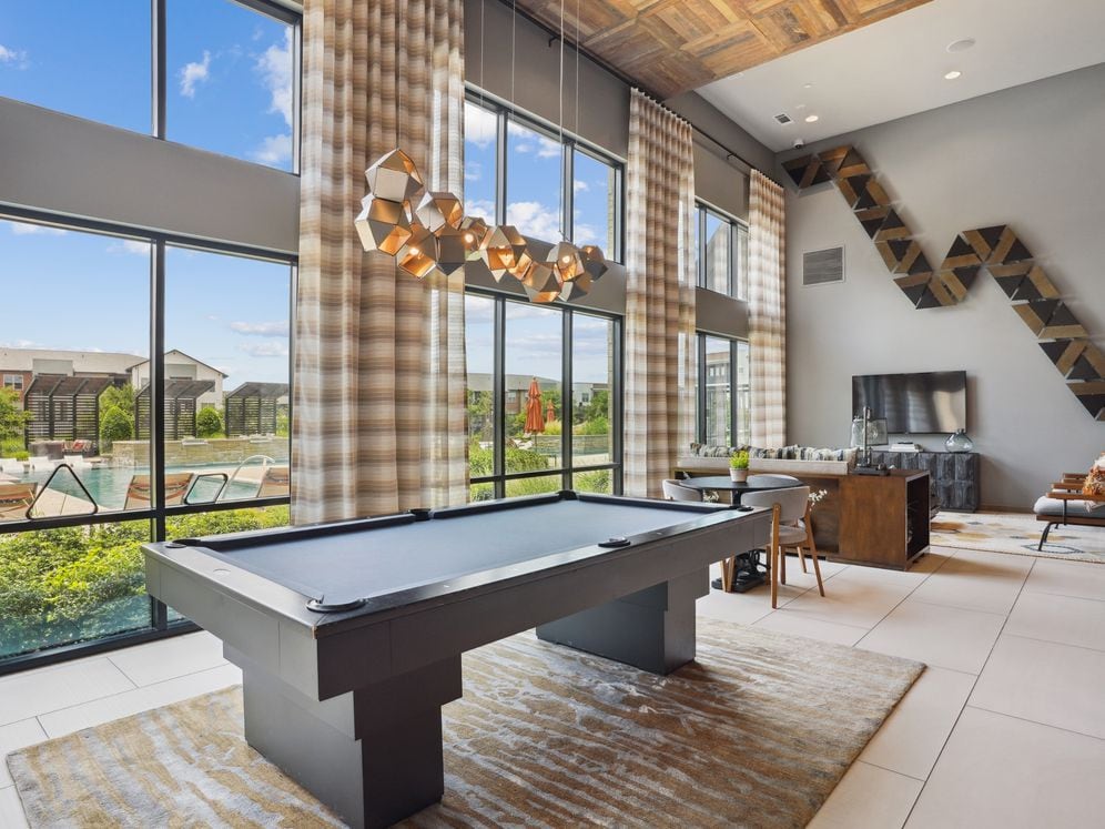 Resident lounge with pool table