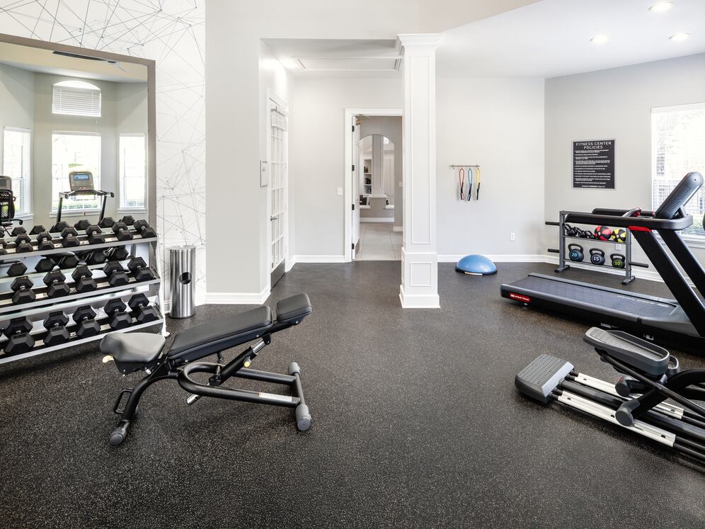 Fitness center with strength and cardio equipment