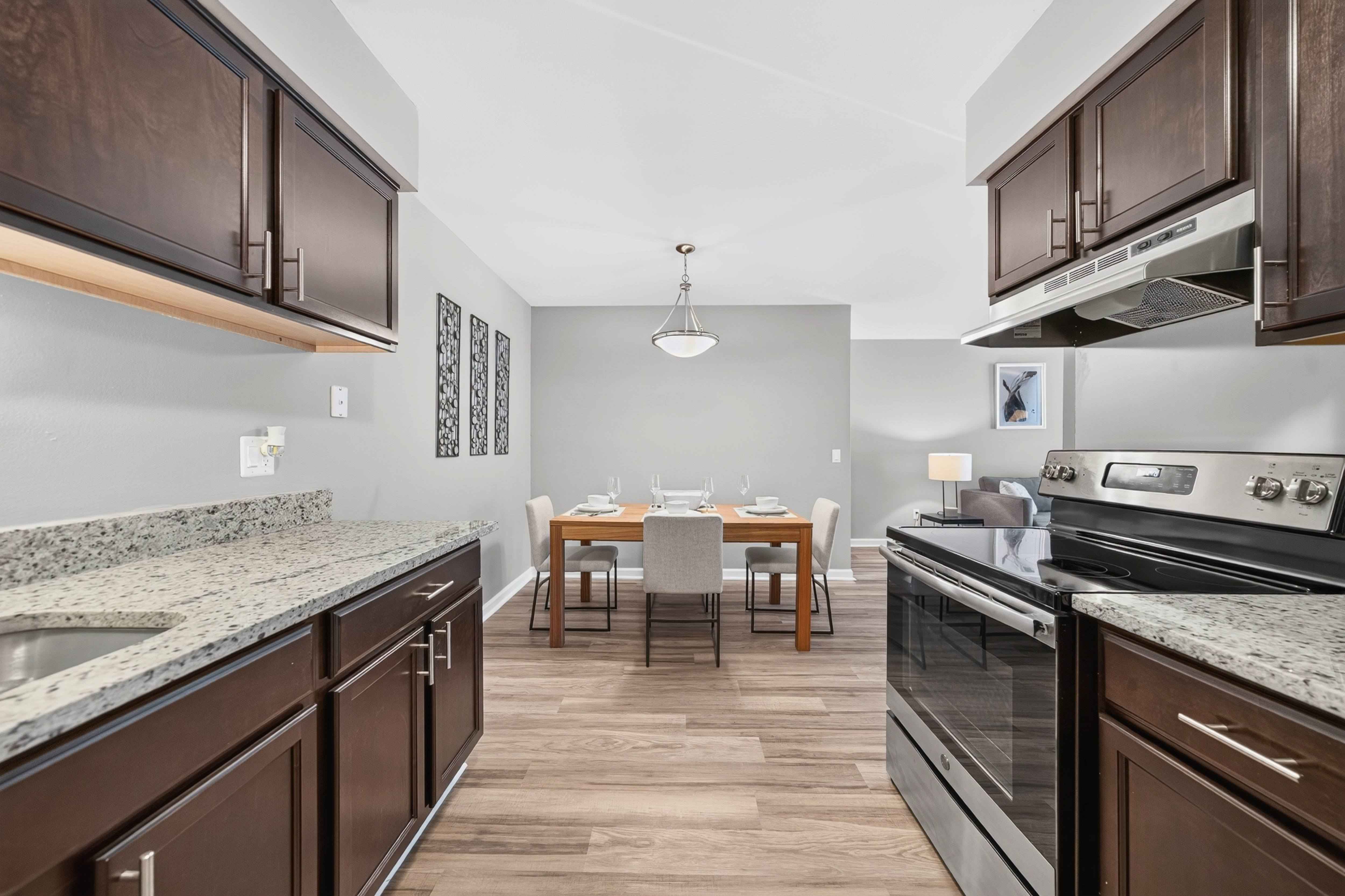 Dining Area at Lakeside Village Apartments in Clinton Township, MI.