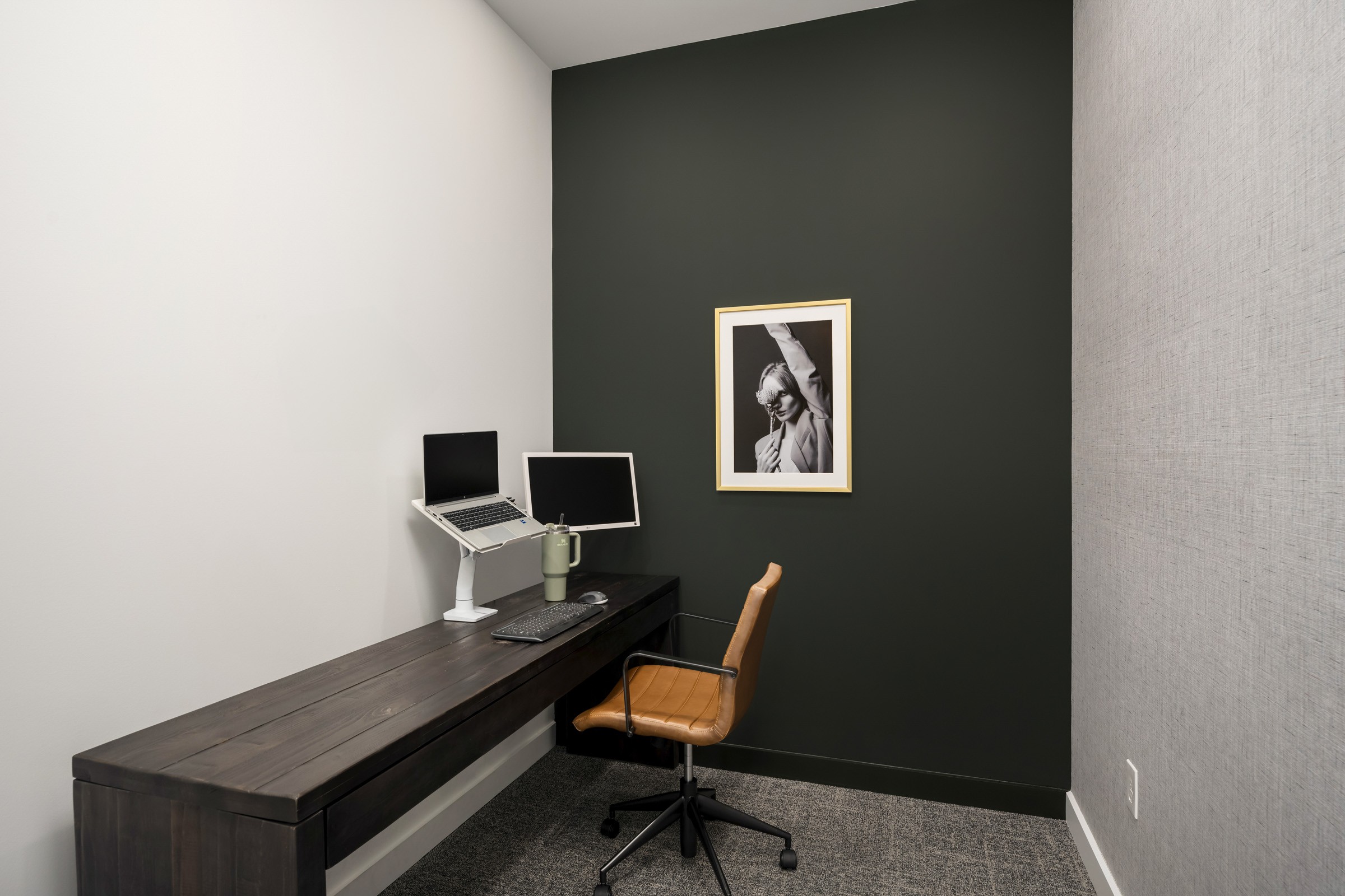 Work From Home Space Equipped with Monitor