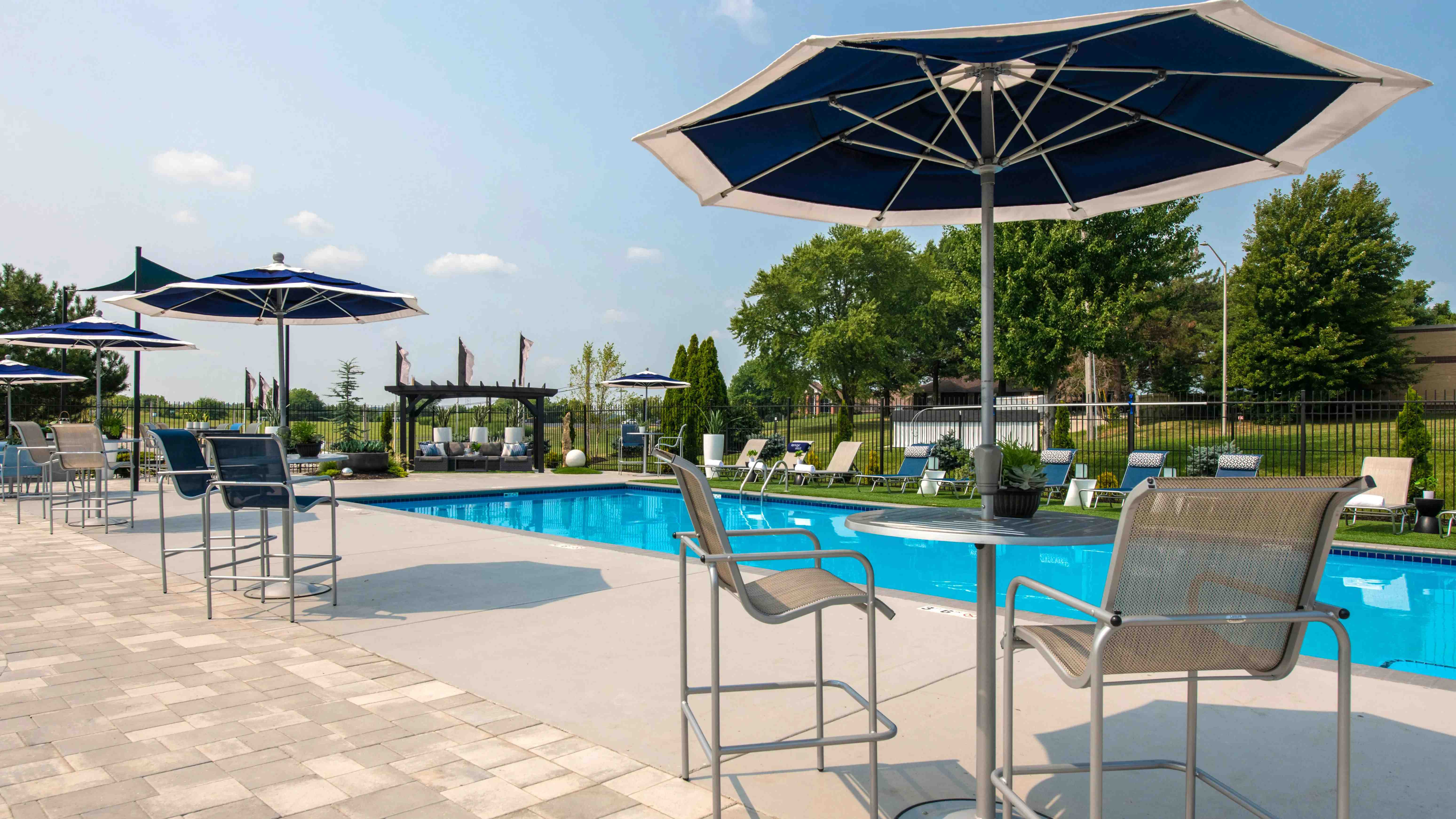 Discover an array of poolside relaxation spots for socializing, grilling, and unwinding, offering residents an array of options for indulgent fun and relaxation year-round. 