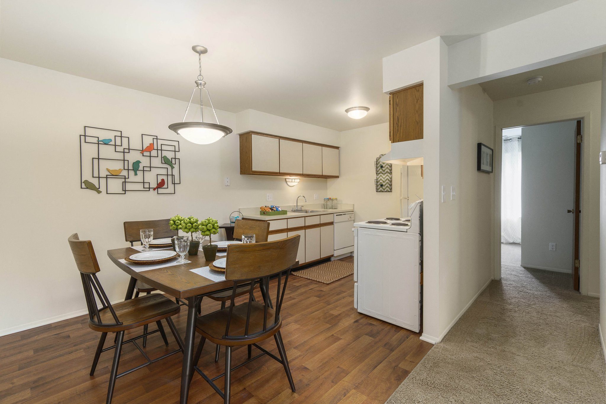 Eastwood Village Two Bedroom Model Kitchen and Dining