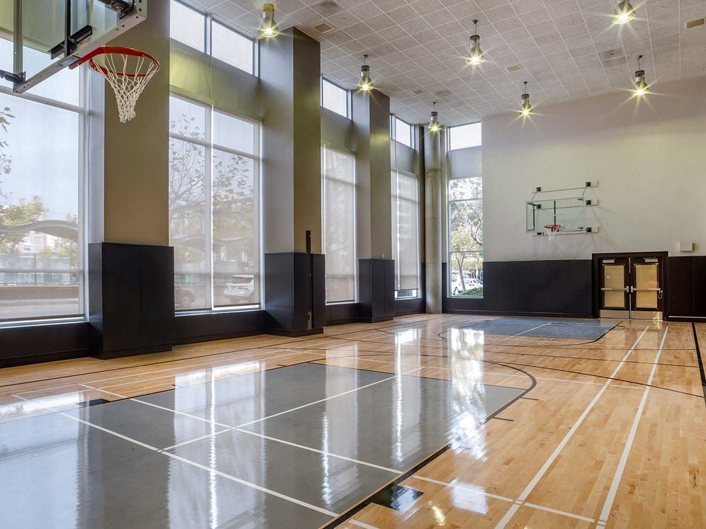 Newly Refinished Basketball Court