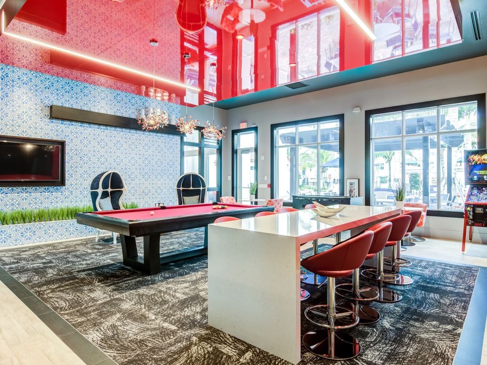 West Phase resident lounge with billiards